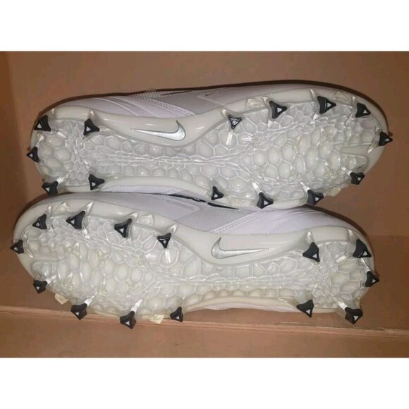 NIKE ALPHA HUARACHE 8 ELITE LACROSSE FOOTBALL WHITE/BLUE MEN'S Sizes NEW - Picture 13 of 16